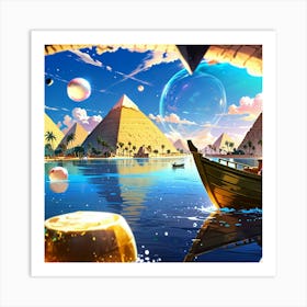 Egyptian Pyramids 3 Art Print