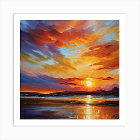 Sunset On The Beach 139 Art Print