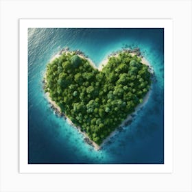 Heart Shaped Island Art Print