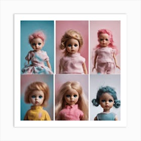 Portrait Of Dolls Art Print