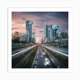 Futuristic Cityscape 43 Art Print