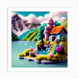 3d House Art Print