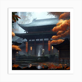 Asian Temple Art Print