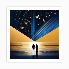 Christmas Night 15 vector art Art Print