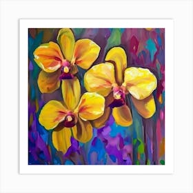 Yellow Orchids 1 Art Print