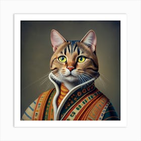 Cat Portrait Major Pet Portrait Royal Animal P Art Print