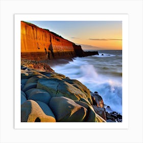 Sunset At The Cliffs 1 Art Print