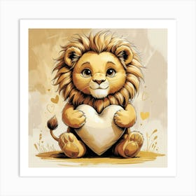 Leonardo Phoenix 10 A Whimsical Illustration Of A Cuddly Lion 3 Póster