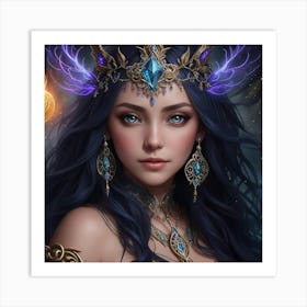 Sorceress of the Astral Veil Art Print