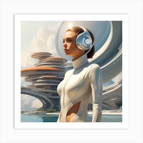 Futuristic Woman 101 Art Print