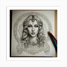 Beautiful Woman Art Print