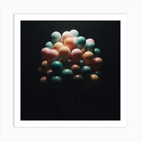 Balloons In The Dark Art Print