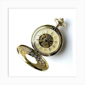 Gold Pocket Watch Affiche