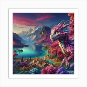 Dragon In The Forest 2 Art Print