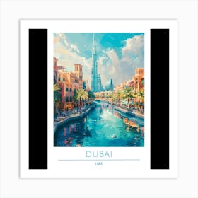 Dubai Skyline Art Print