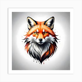 Fox Head Illustration Art Print