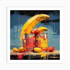 Bananas And Cans Art Print