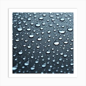 Raindrops On A Car 2 Art Print