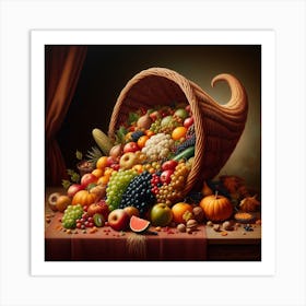 Thanksgiving Basket 3 Art Print