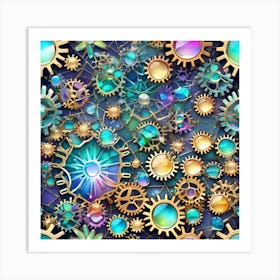 Steampunk Background 1 Art Print