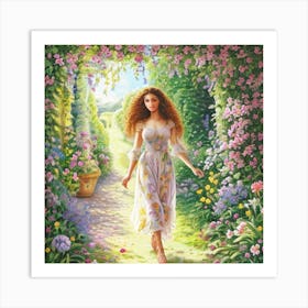 Cinderella'S Garden Art Print