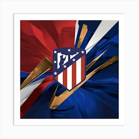 Atlético de Madrid Logo Wall Art 9 Art Print