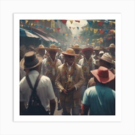 Street Scene In Mexico Art Print