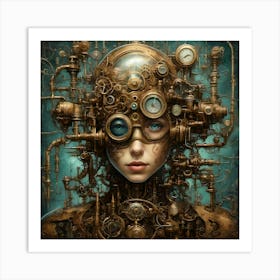 Steampunk Woman 1 Art Print