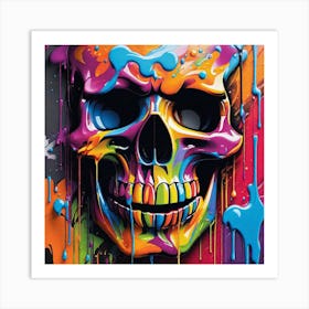 Colorful Skull 8 Art Print