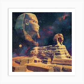 A Sphinx In Giza Lofi Illustration 1719991136 3 Art Print