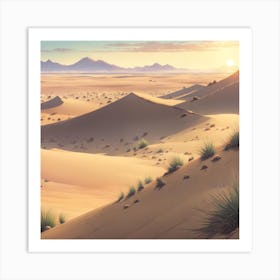 Desert Landscape 3 Art Print