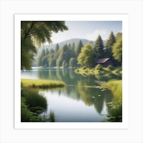 Lake In The Woods 5 Art Print