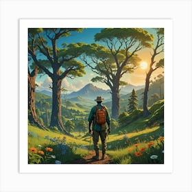 Journey in the forest Art Print