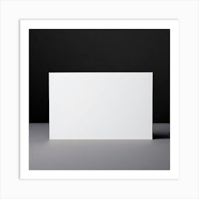 Mock Up Business Card Blank Plain Card Business White Minimalist Customizable Template (8) Art Print