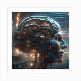 Futuristic Portrait Art Print