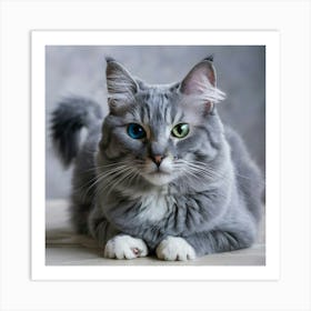 Russian Cat - Blue Eyes Art Print