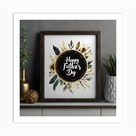 Happy Fathers Day On The Shelf Art Print