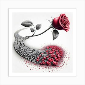 Rose #11 by Cam Views Art Print