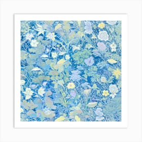 Blue Flowers 1 Art Print