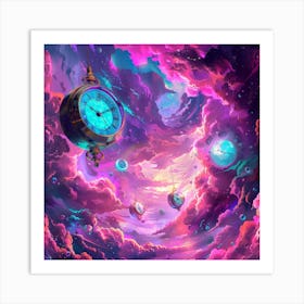 Clock In The Sky Art Print