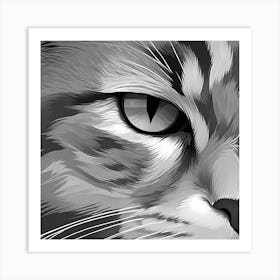 Cat's Face, animal art, Art Print