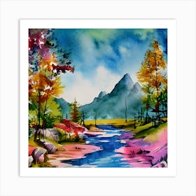 Mountain View Art Print