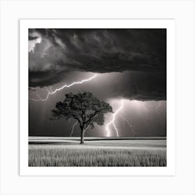 Lightning In The Sky 24 Art Print