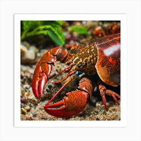 Lobster In The Sand Art Print