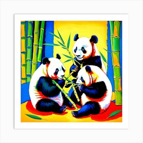 Panda Bears Art Print