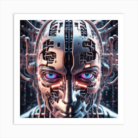 Cyborg Head 23 Art Print