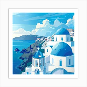 Santorini Island Greece 1 Art Print