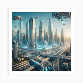 Futuristic Cityscape 40 Art Print