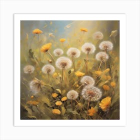 The essence of a sunny meadow, optimistic painting Art Print