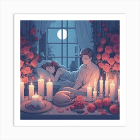 Candlelit Night Art Print